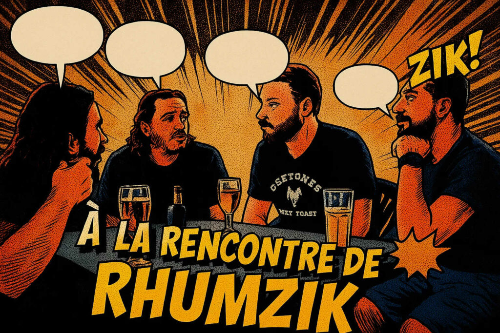 Rhumzik, groupe rock millavois : interview à la Place Foch et amour du son vintage